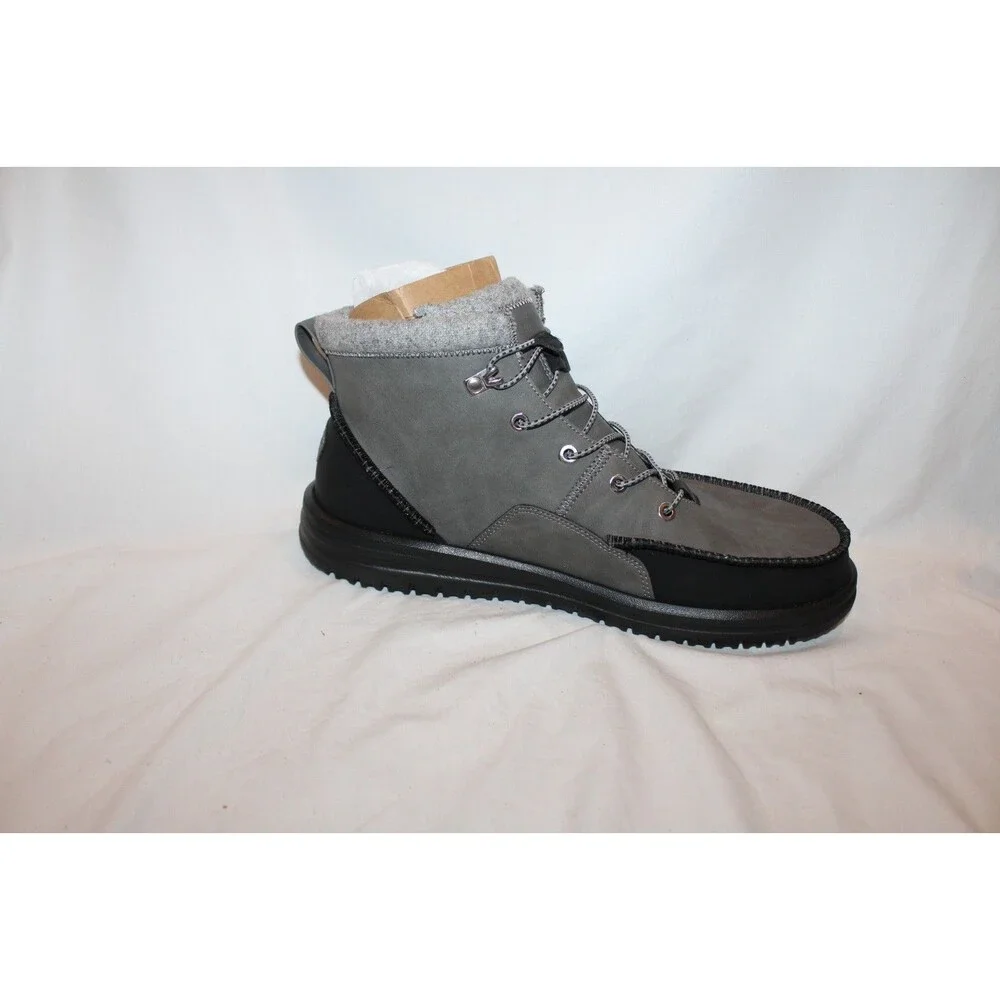 Hey Dude Men's Bradley Classic Chukka Style Boots Size 15 GRAY Shoes NWOB